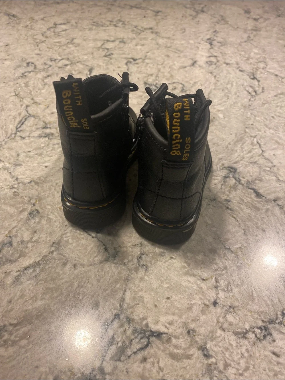 Dr. Martens 1460 Toddler Size 6 Black Leather Lace Up Side Zip Ankle Boots